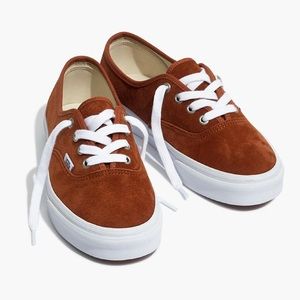 Vans Authentic Lace-Up Sneakers in Brown Suede